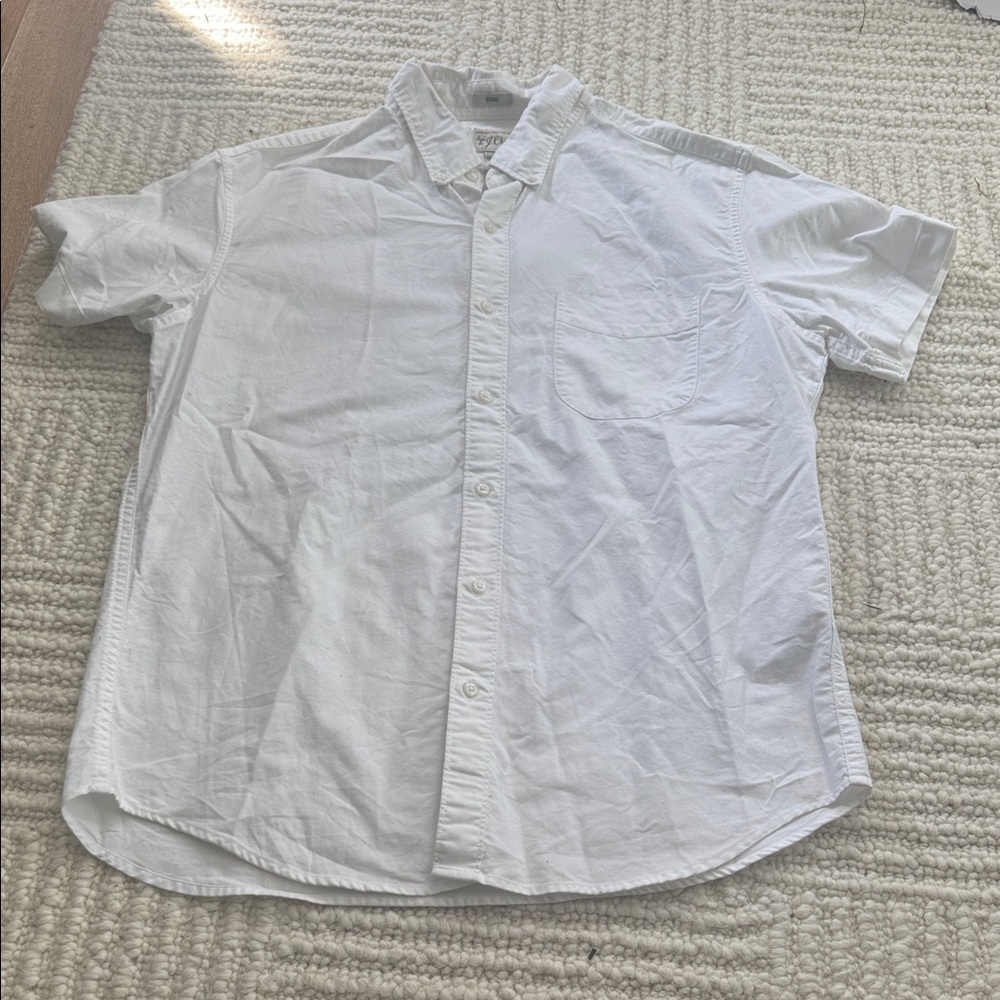 J. Crew White Casual Button Down Shirt